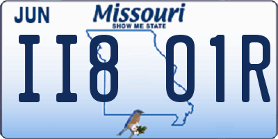 MO license plate II8O1R