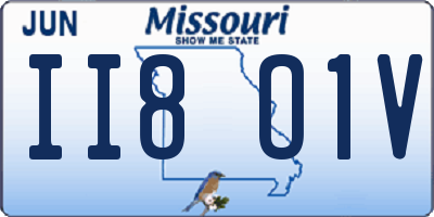 MO license plate II8O1V