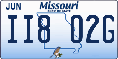 MO license plate II8O2G