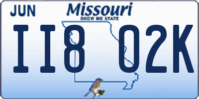 MO license plate II8O2K