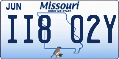 MO license plate II8O2Y