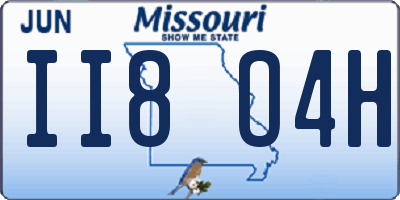 MO license plate II8O4H