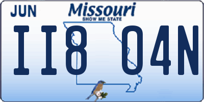 MO license plate II8O4N