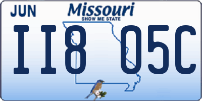 MO license plate II8O5C