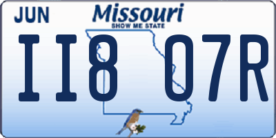 MO license plate II8O7R