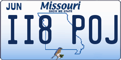 MO license plate II8P0J