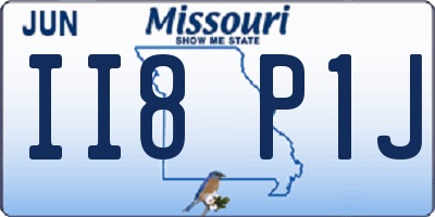 MO license plate II8P1J