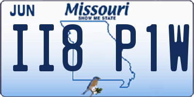 MO license plate II8P1W