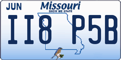 MO license plate II8P5B