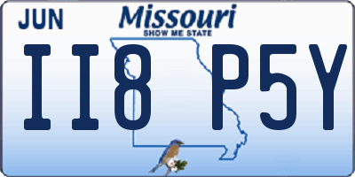 MO license plate II8P5Y