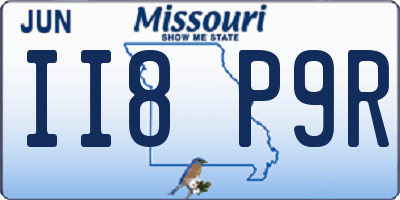 MO license plate II8P9R