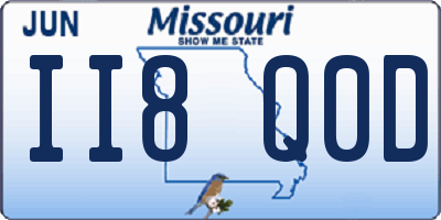 MO license plate II8Q0D