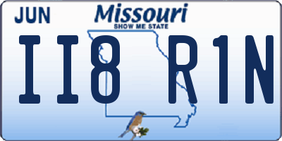 MO license plate II8R1N