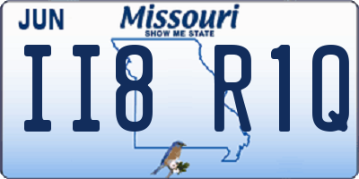 MO license plate II8R1Q