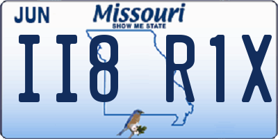 MO license plate II8R1X