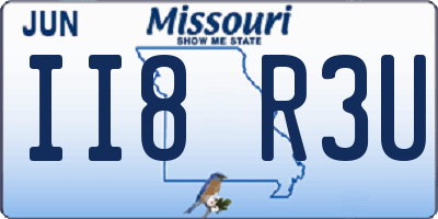MO license plate II8R3U