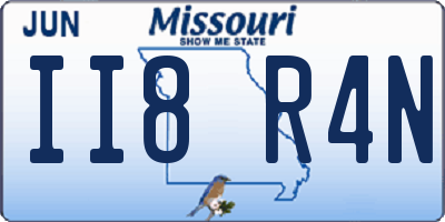 MO license plate II8R4N