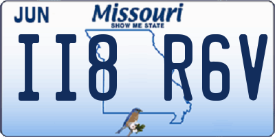 MO license plate II8R6V