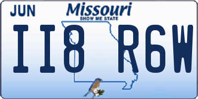 MO license plate II8R6W