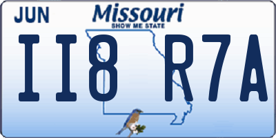 MO license plate II8R7A