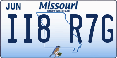 MO license plate II8R7G
