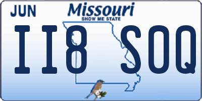 MO license plate II8S0Q