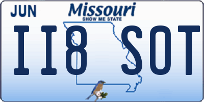 MO license plate II8S0T