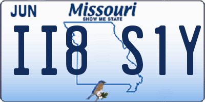 MO license plate II8S1Y