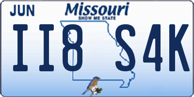 MO license plate II8S4K