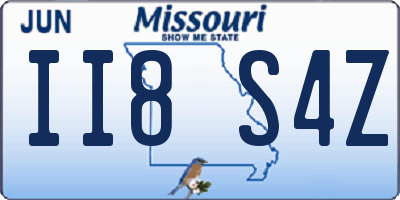 MO license plate II8S4Z