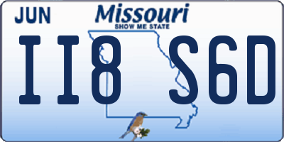 MO license plate II8S6D