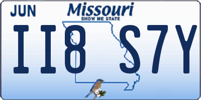 MO license plate II8S7Y