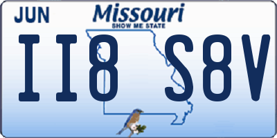 MO license plate II8S8V