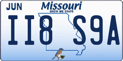 MO license plate II8S9A