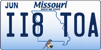 MO license plate II8T0A