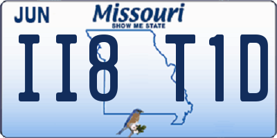 MO license plate II8T1D