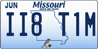 MO license plate II8T1M
