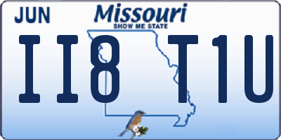 MO license plate II8T1U
