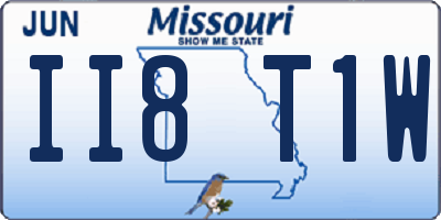 MO license plate II8T1W
