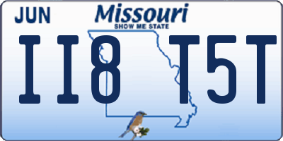 MO license plate II8T5T