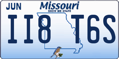 MO license plate II8T6S