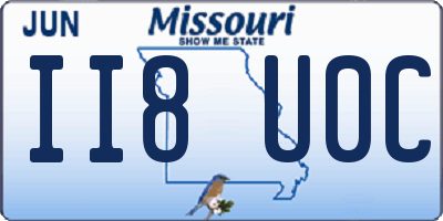 MO license plate II8U0C