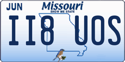 MO license plate II8U0S