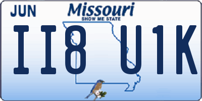 MO license plate II8U1K