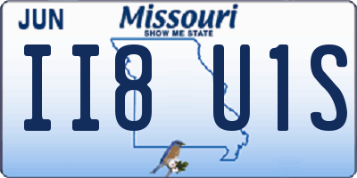MO license plate II8U1S