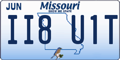 MO license plate II8U1T