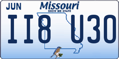 MO license plate II8U3O