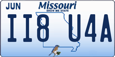 MO license plate II8U4A