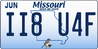 MO license plate II8U4F