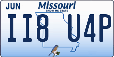 MO license plate II8U4P